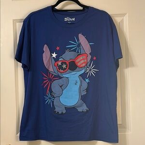 Disney Stitch Patriotic T-Shirt in Blue